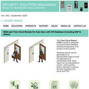 IBSS.web Time Clock Module for Auto Sync with HR Database (including SAP & others)