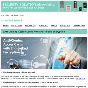 Anti-Cloning Access Cards with End-to-End Encryption