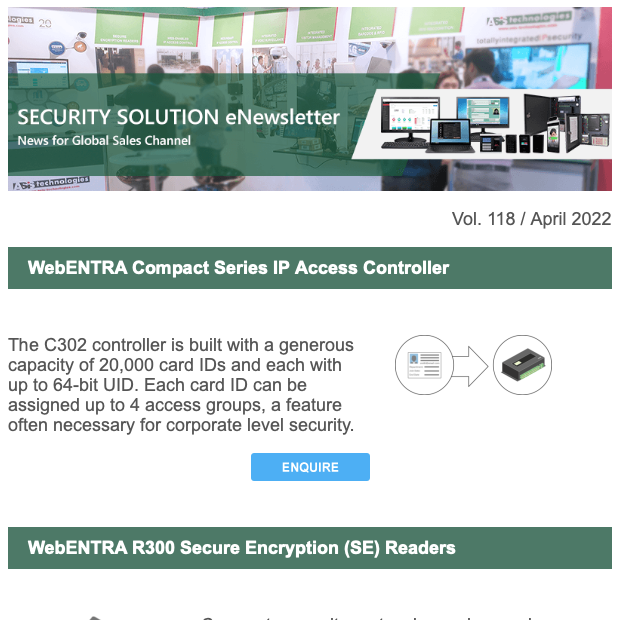 WebENTRA Compact Series IP Access Controller | WebENTRA R300 Secure Encryption (SE) Readers