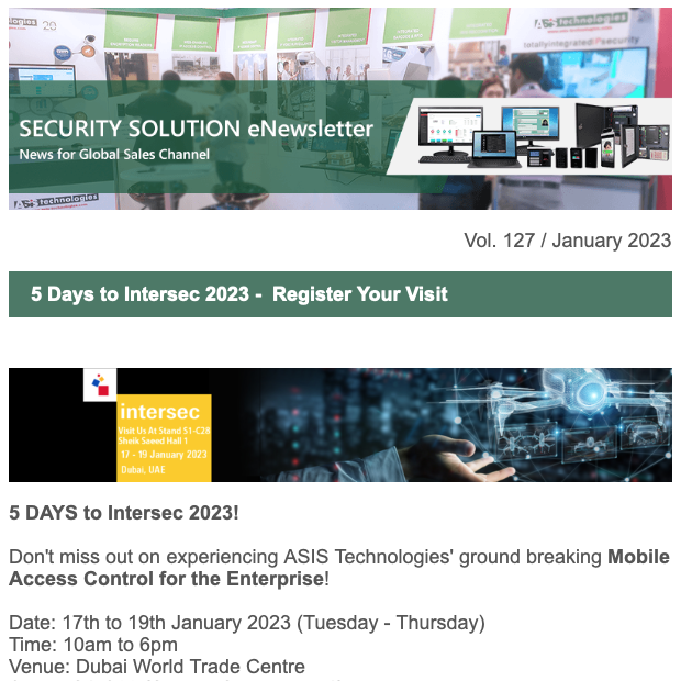 5 Days to Intersec 2023 -  Register Your Visit