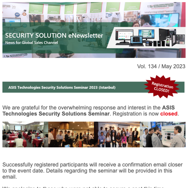ASIS Technologies Security Solutions Seminar 2023 (Istanbul)