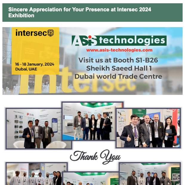 Sincere Appreciation for Your Presence at Intersec 2024 Exhibition