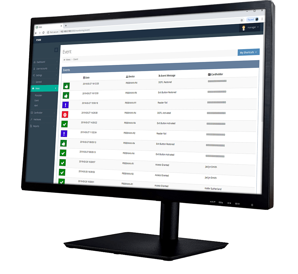 P900 WebENTRA Webserver